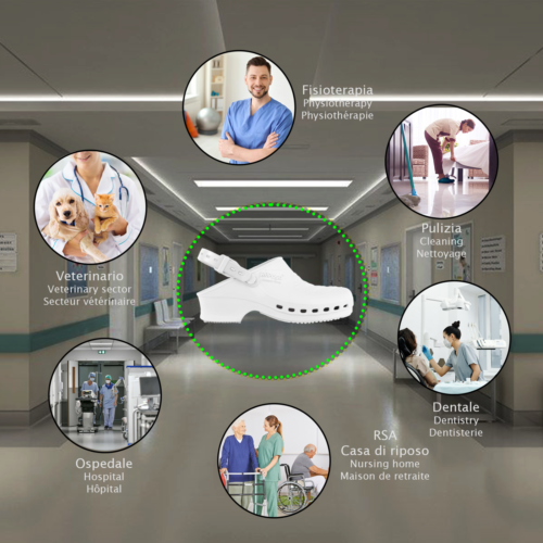 ZOCCOLI SANITARI PROFESSIONALI REPOSA ANTISCIVOLO STERILIZZABILI NO LATTICE OSS - Imagen 4 de 7