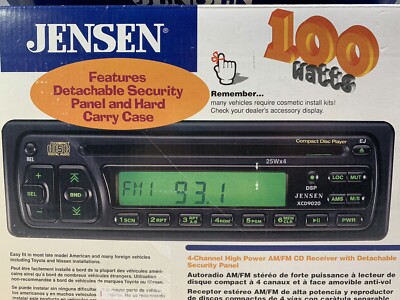 Jensen XCD 9020 Car AM/FM CD RECEIVER with Detachable Face Plate- New in Box