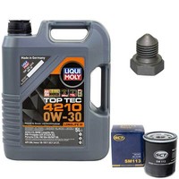 MotoröL Set 0W-30 5 Liter + ÖLfilter + ÖLablassschraube FüR Skoda Rapid 1.4 Tdi