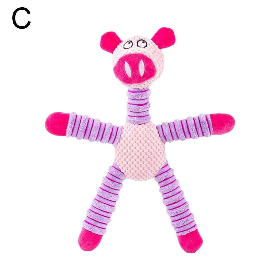 Plush Dog Toy Rope Squeaky Interactive Stuffed Dog Chew Toys for Puppy