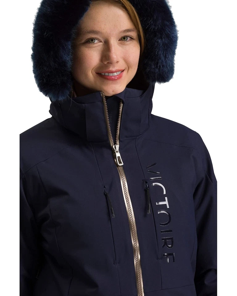 Chaqueta esquí V con capucha azul marino ROSSIGNOL X1115 para mujer talla XL Foto 3 de 4