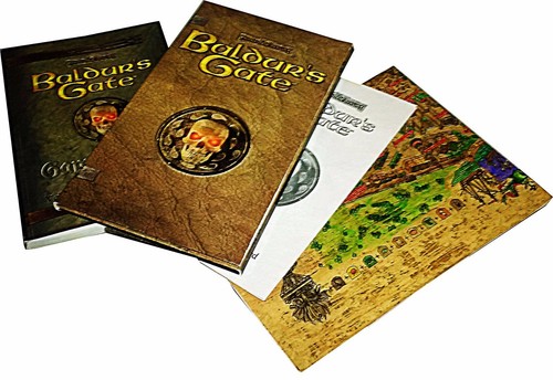 Baldur's Gate: Forgotten Realms PC VINTAGE 1998 z mapą, grą i kartą referencyjną
