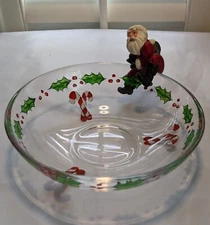 Gorham Winter Follies Candy Dish with Santa