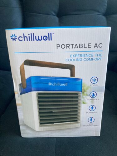 Potentieel Schep Classificatie ChillWell AC Portable Air Conditioning Unit, Cordless Use, USB Rechargeable  735541320217 | eBay