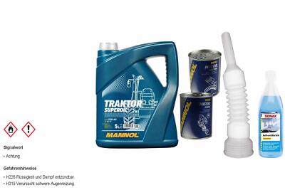 5L MANNOL Motoröl Traktor SuperAPI CD 15W-40  inkl. Additiv Auslaufschlauch