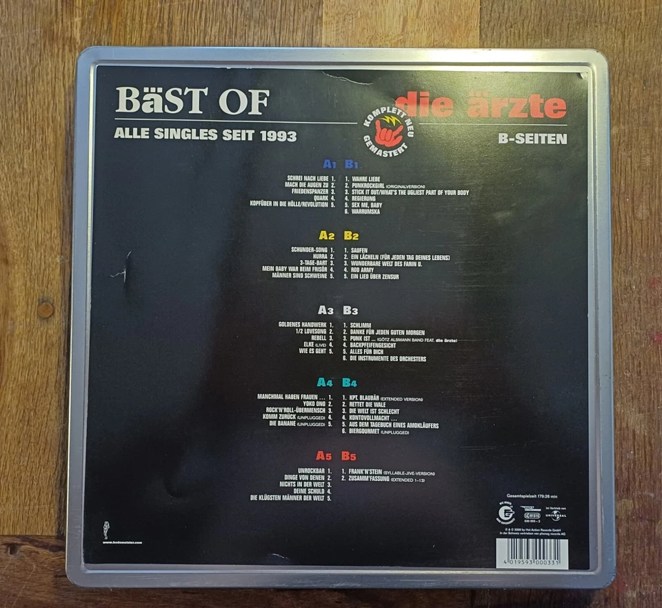 Die Ärzte Bäst Of Box-Set Metallbox Punk Limited Edition 5 LP alle Singels - Bild 2 von 4