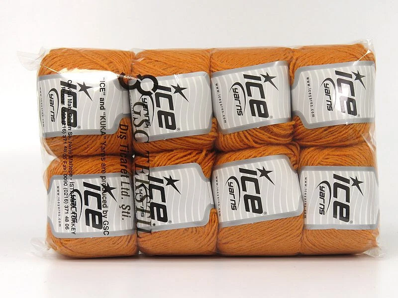 Lote de 8 hilos Bambino Merino lana fina bebé 8x50g/160m naranja Foto 4 de 4