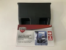 Auto Drive 12v & USB Charger Organizer NEW