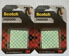 Scotch MOUNTING SQUARES White 16 Squares X 2 Double-Sided 111S