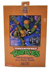 NECA Teenage Mutant Ninja Turtles Michelangelo Pizza Club Figurine NEW & Sealed