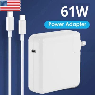 61W USB C Type C Adapter MacBook Pro 13'' A1708 2016 2017 2018 2019 2020 Charger