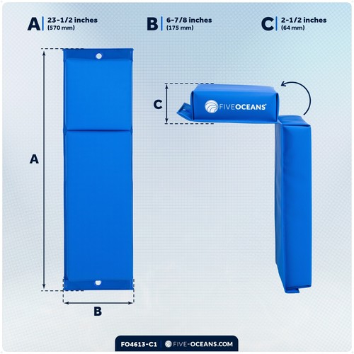 2-Pack Flat Boat Fender Kit, Blue 24" x 6-7/8" x 2-1/2", Dock Lines 1/2" x 15' - Picture 7 of 8