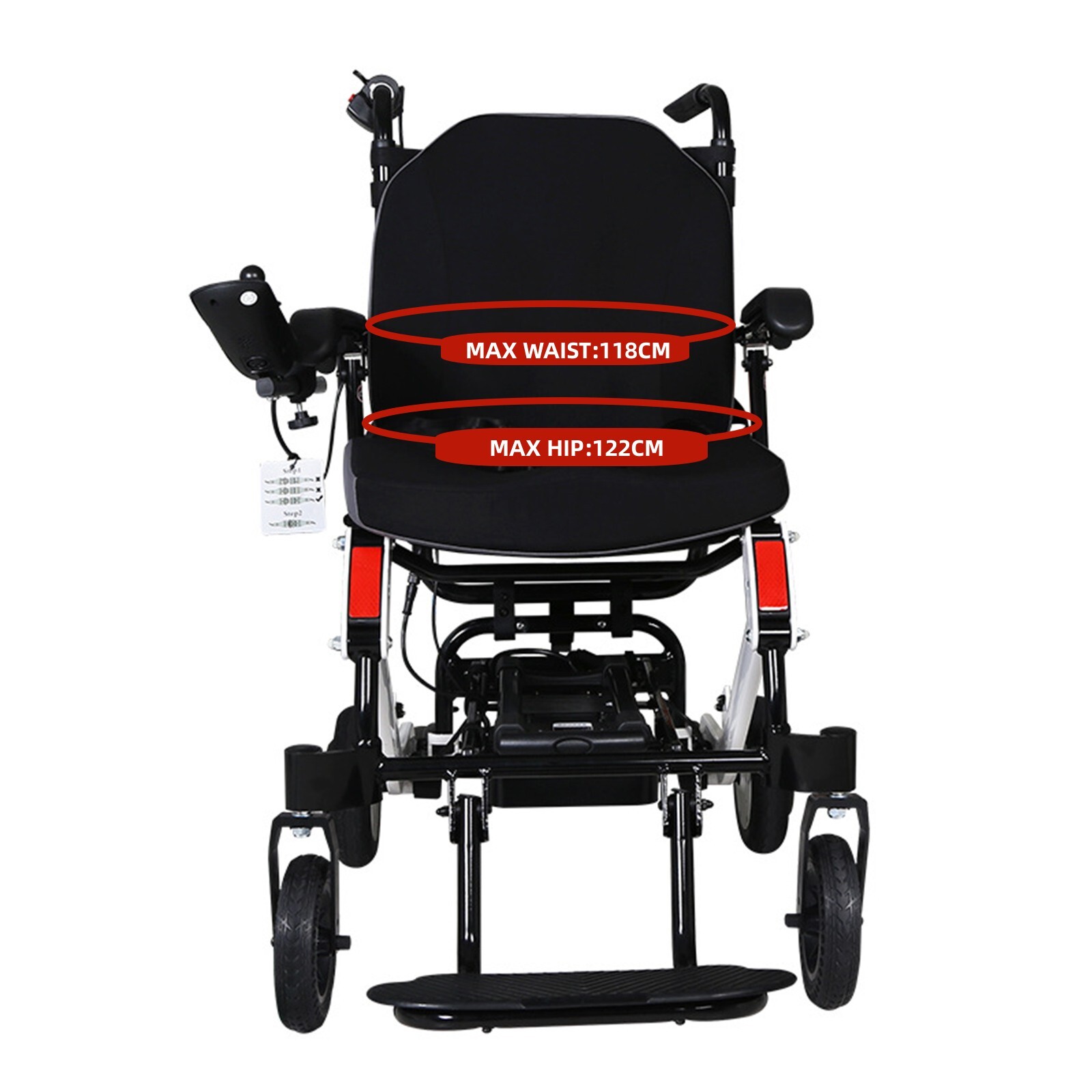 Electric Folding Wheelchair Power Wheel chair Lightweight Mobility Aid