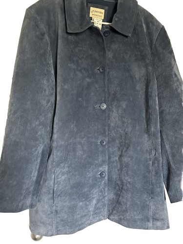 NEW With Tags Washable Suede Jacket Medium Blue St John’s Bay Size 1X Nice! DS - Picture 2 of 10