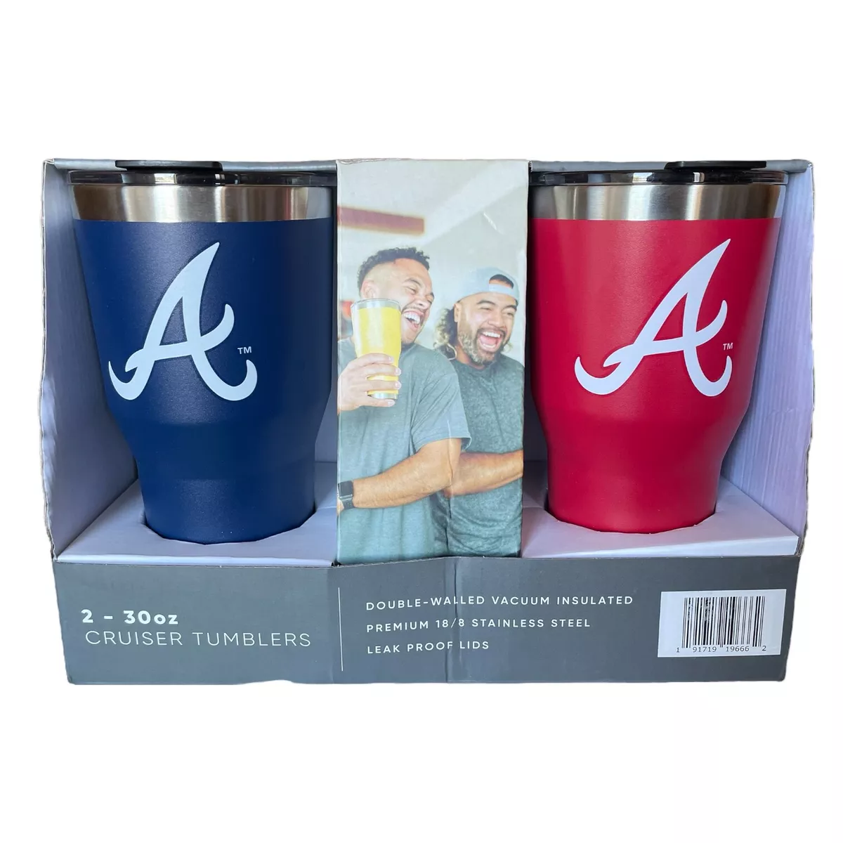 Simple Modern Atlanta Braves 30oz Cruiser Tumbler with Flip Lid +Straw (2  Pack)