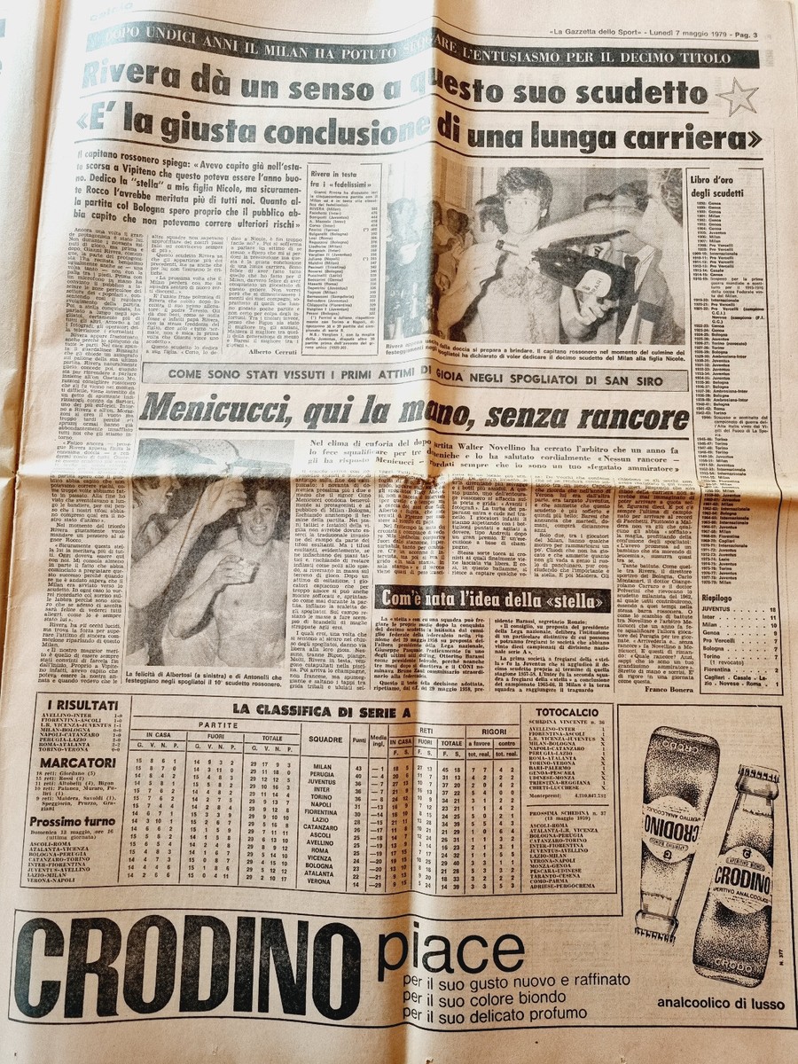 Milan Maggio 1979 - Quaderni La Gazzetta Dello Sport Avec Poster Central