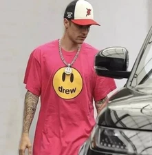 BRAND NEW DrewHouse Mascot Tee JUSTIN BEIBER YELLOW/ HOT PINK SIZES: XS-XL 🔥