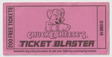 RARE: CHUCK E. CHEESE TICKET BLASTER 200 TICKETS ORIGINAL PRIZE REDEEM 🏆🌟