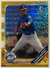 2019 Bowman Chrome Prospects BRIAM CAMPUSANO Gold Shimmer Refractor #'d /50