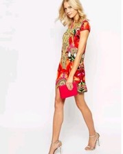 TED BAKER SZ 4(UK) 14 BEAUTIFUL AALIA  FLORAL TOUCAN TUNIC SHIFT DRESS FESTIVAL 