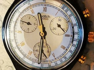 montre Swatch Chrono SCB108 Version KM/H made SWISS Vers1992 | eBay