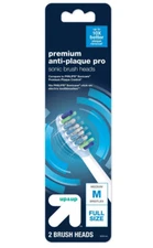 UP & UP premium ant-plaque pro Brush Head Refills - 2ct - up & up medium