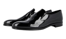 PRADA WEDDING TUXEDO SHOES 2DC129 BLACK PATENT LEATHER NEW