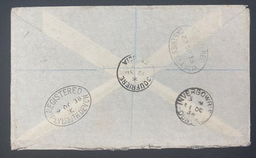 1938 Soufriere St Lucia First Day Cover  FDC To  Invergowrie Scotland - Picture 2 of 2