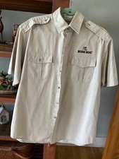 Bush Hog Mowers Button Front Khaki Shirt, Sz Large