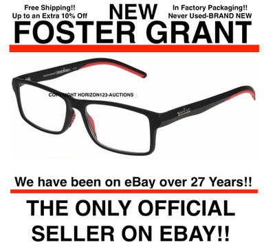 SALE NEW PICK STRENGTH  Foster Grant IRONMAN IM2000 Reading Glasses Black/Red