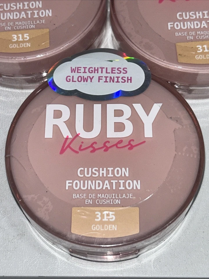 3 Sealed Ruby Kissed Weightless Cushion Foundation 315 Golden - Image 2 of 4