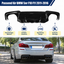 F�r BMW 5er F10 2011-2016 Hochgl�nz Heckdiffusor Heckansatz Diffusor Verkleidung
