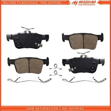 Pair Rear Ceramic Disc Brake Pads with Hardware Set for Honda Civic Acura RDX