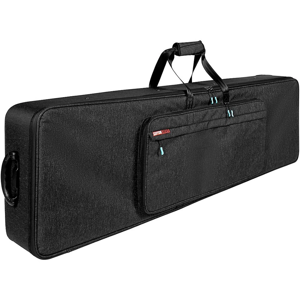 Gator Semi-Rigid LW Wheeled Case for 88-Note Keyboards; Black w/Blue Interior - Image 3 of 4
