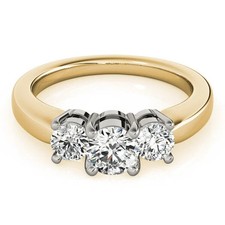 1.20 Ct Round Cut VVS1 Diamond Lab-Created Wedding Ring 14K Yellow Gold Plated