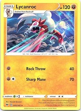 Lycanroc Vivid Voltage 095/185 Rare Pokemon Near Mint Pokemon Card