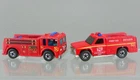 Vintage Hot Wheels Fire-Eater #51 Firetruck & #50 Emergency Rescue Truck Lot HK