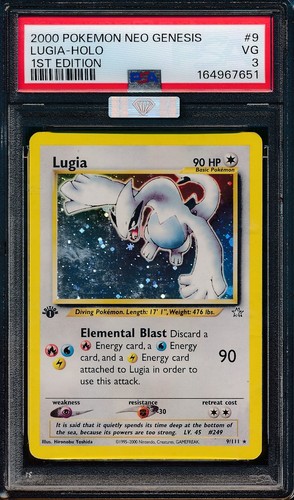 Lugia (1st Edition) graded PSA 3 for sale on eBay