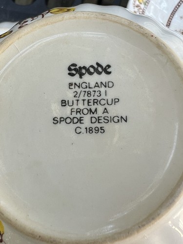 COPELAND SPODE BUTTERCUP CUP & SAUCER ENGLAND Set 7 Different Seals - Picture 10 of 11