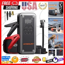 Versatile W160 Jump Starter with Air Compressor - 12V Power & Safety Technology