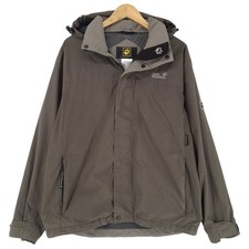 Jack Wolfskin Veste Imperméable Homme Marron à Capuche Toutes Saisons Cg4 M