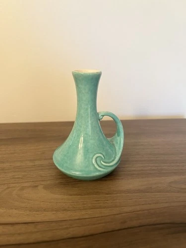 Vintage Red Wing Pottery Gypsy Trail cruet 3 1/2” Tall Turquoise