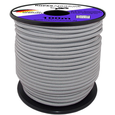 Expanderseil Gummiseil PES Multiflex Ø6mm Spanngummi Gepäck Silbergrau 10m-100m