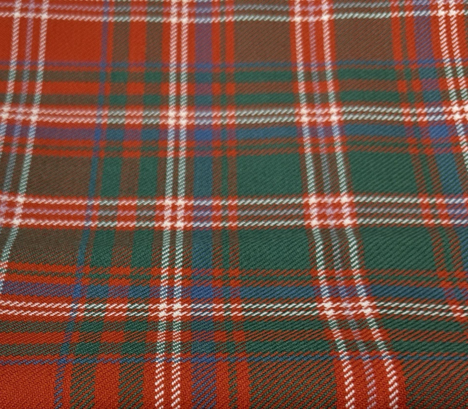 MacDougal Ancient Tartan Orange /green Check 100% Wool L233cm W 34cm - Image 2 of 3