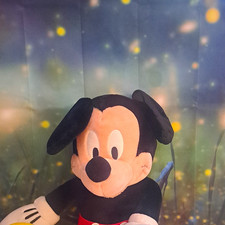 Disney Mickey Mouse Plush Stuffed Toy Black Red White w/ Red Shorts Yellow Shoes