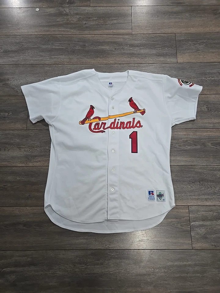 1996 ПОДЛИННЫЙ ВИНТАЖНЫЙ OZZIE SMITH CARDINALS ДЖЕРСИ RUSSELL 52 2XL RUSSELL - Изображение 2 из 4