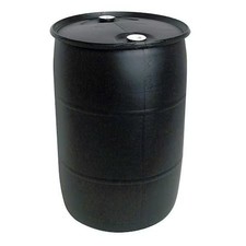 Zoro Select Tho55blk Closed Head Transport Drum, Polyethylene, 55 Gal,