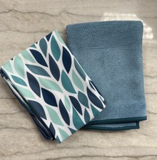 New Norwex Basic Package Teal Enviro Cloth and Leaves Window Cloth