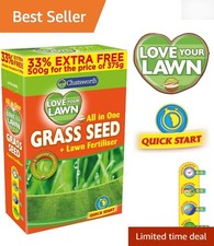 500g Love Your Lawn Grass Seed - Effortless Growth, Natural Fertilizer Included 18.00 per kilo
