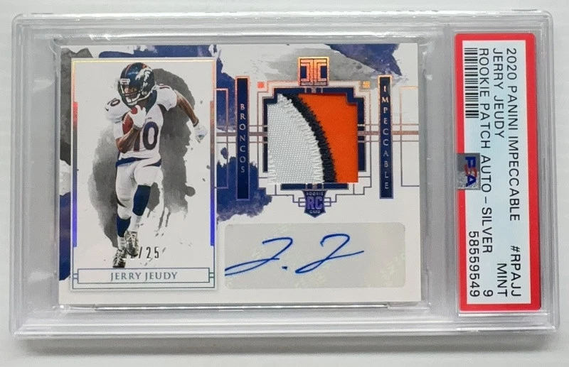 Jerry Jeudy Panini Impeccable Rookie Patch Autographs #RPAJJ Silver